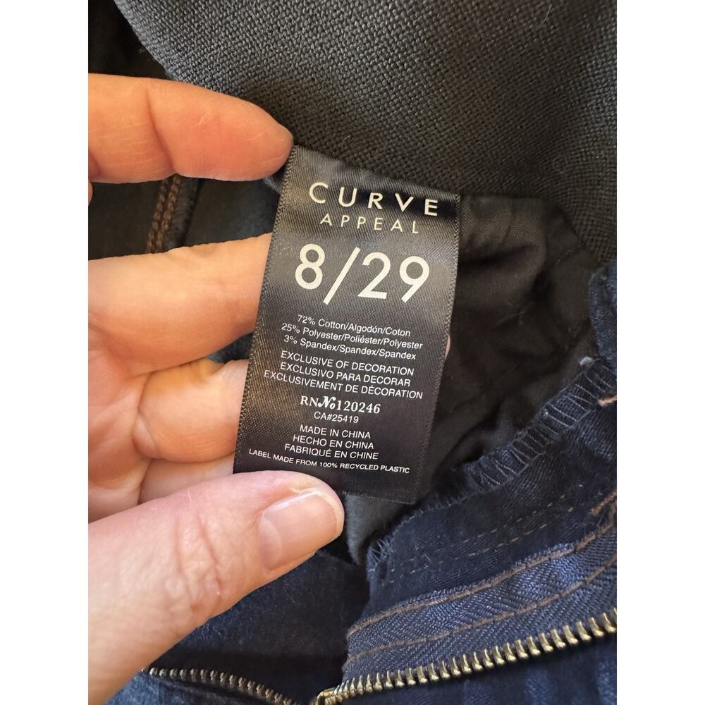 CURVE APPEAL Curve Creator High Rise Skinny Jeans Dark Wash Women's Size 8 29 - Picture 4 of 6